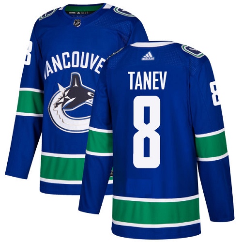 Adidas Men Vancouver Canucks #8 Christopher Tanev Blue Home Authentic Stitched NHL Jersey